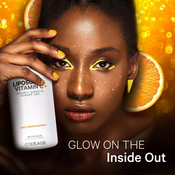 Codeage Liposomal Vitamin C, Vitamina C Liposomala - Formula Avansata Pentru Absorbtie Superioara, 180 Cps Codeage Liposomal Vitamin C, Vitamina C Liposomala - Formula Avansata Pentru Absorbtie Superioara, 180 Cps
