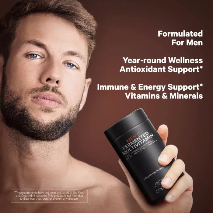 Codeage Men's Fermented Multivitamin, Formula Completa Pentru Sanatatea Intregului Organism, 120 Cps Codeage Men's Fermented Multivitamin, Formula Completa Pentru Sanatatea Intregului Organism, 120 Cps