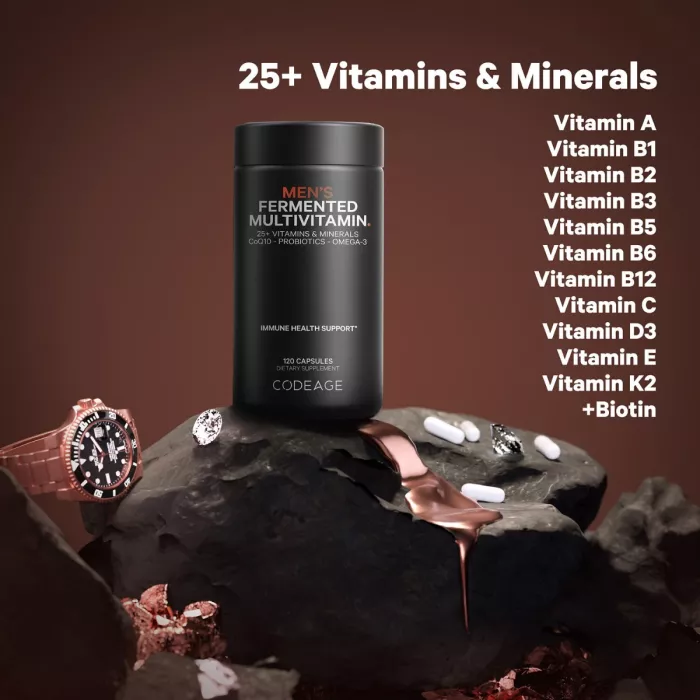Codeage Men's Fermented Multivitamin, Formula Completa Pentru Sanatatea Intregului Organism, 120 Cps Codeage Men's Fermented Multivitamin, Formula Completa Pentru Sanatatea Intregului Organism, 120 Cps