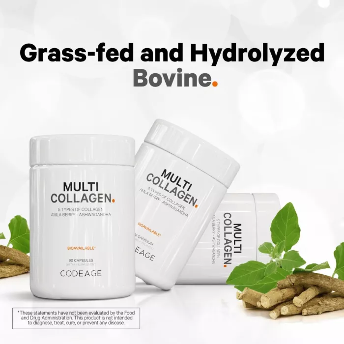 Codeage Hidrolyzed Multi Collagen, Colagen Hidrolizat, 90 Cps Codeage Hidrolyzed Multi Collagen, Colagen Hidrolizat, 90 Cps
