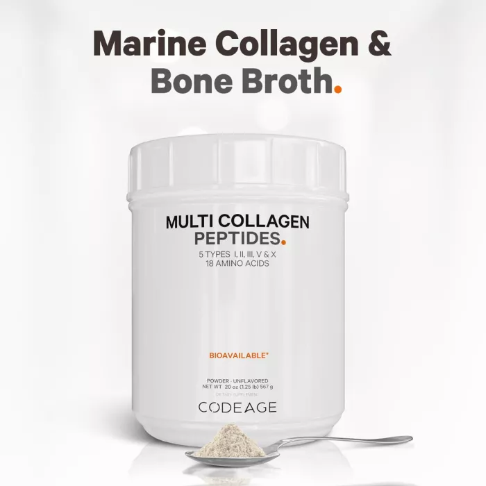 Codeage Hydrolyzed Multi Collagen - 5 Types Collagen Peptides, Colagen Hidrolizat Din 5 Surse Sub Forma De Peptide, Fara Aroma, 567 G Codeage Hydrolyzed Multi Collagen - 5 Types Collagen Peptides, Colagen Hidrolizat Din 5 Surse Sub Forma De Peptide, Fara Aroma, 567 G
