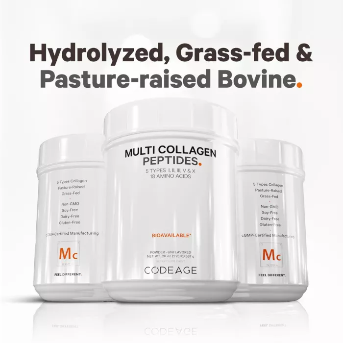 Codeage Hydrolyzed Multi Collagen - 5 Types Collagen Peptides, Colagen Hidrolizat Din 5 Surse Sub Forma De Peptide, Fara Aroma, 567 G Codeage Hydrolyzed Multi Collagen - 5 Types Collagen Peptides, Colagen Hidrolizat Din 5 Surse Sub Forma De Peptide, Fara Aroma, 567 G