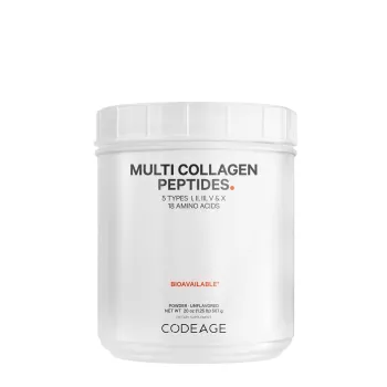 Codeage Hydrolyzed Multi Collagen - 5 Types Collagen Peptides, Colagen Hidrolizat Din 5 Surse Sub Forma De Peptide, Fara Aroma, 567 G