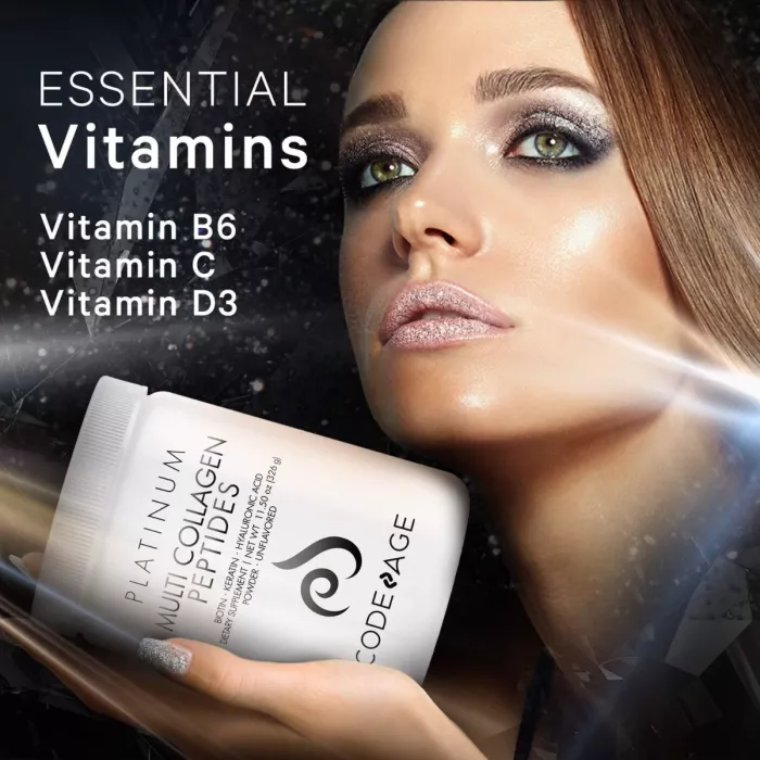 Codeage Platinum Multi Collagen Peptides, Peptide De Colagen Cu Biotina, Keratina Si Acid Hialuronic, 323 G Codeage Platinum Multi Collagen Peptides, Peptide De Colagen Cu Biotina, Keratina Si Acid Hialuronic, 323 G