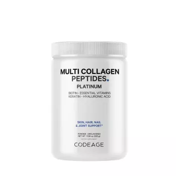Codeage Platinum Multi Collagen Peptides, Peptide De Colagen Cu Biotina, Keratina Si Acid Hialuronic, 323 G