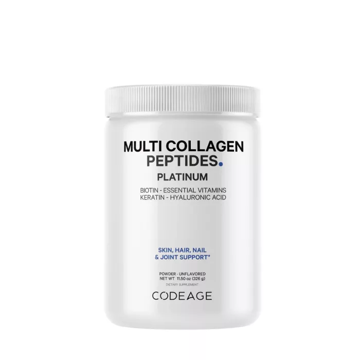 Codeage Platinum Multi Collagen Peptides, Peptide De Colagen Cu Biotina, Keratina Si Acid Hialuronic, 323 G Codeage Platinum Multi Collagen Peptides, Peptide De Colagen Cu Biotina, Keratina Si Acid Hialuronic, 323 G