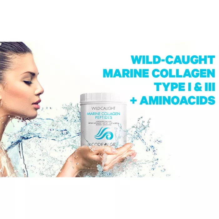 Codeage Wild-caught Marine Hydrolyzed Collagen Peptides Powder Type I And Iii, Colagen Marin Din Pesti Salbatici Tip I Si Iii, 450 G Codeage Wild-caught Marine Hydrolyzed Collagen Peptides Powder Type I And Iii, Colagen Marin Din Pesti Salbatici Tip I Si Iii, 450 G