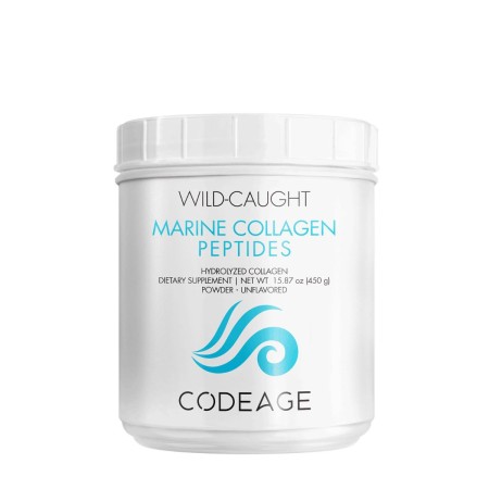 Codeage Wild-caught Marine Hydrolyzed Collagen Peptides Powder Type I And Iii, Colagen Marin Din Pesti Salbatici Tip I Si Iii, 450 G