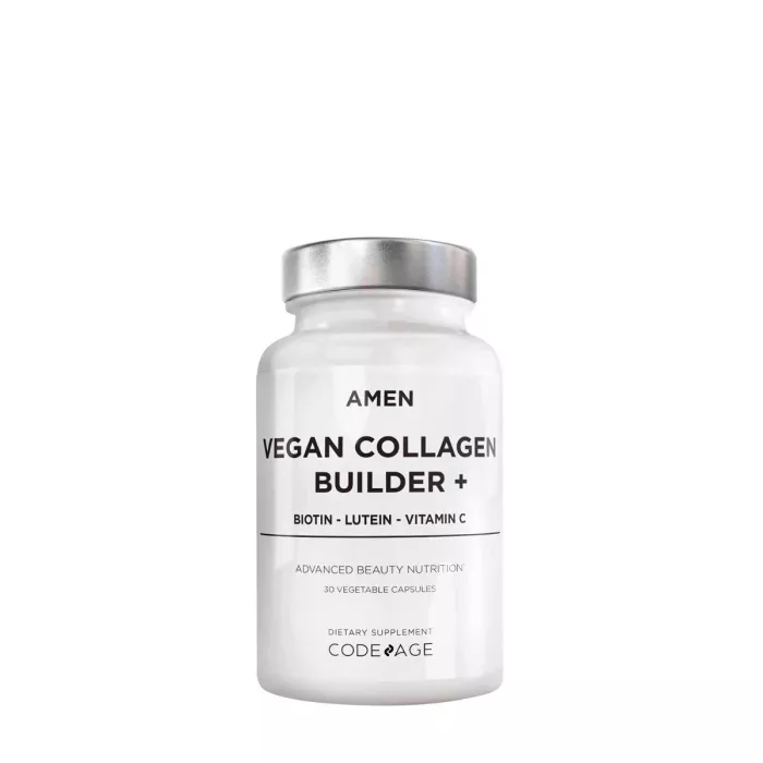 Codeage Amen Vegan Collagen Builder, Colagen Vegan Cu Biotina, Luteina Si Vitamina C, 30 Cps Codeage Amen Vegan Collagen Builder, Colagen Vegan Cu Biotina, Luteina Si Vitamina C, 30 Cps