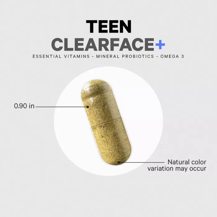 Codeage Teen Clearface Daily Multivitamin & Minerals, Complex De Multivitamine Pentru Adolescenti Pentru Ten Sanatos, 60 Cps Codeage Teen Clearface Daily Multivitamin & Minerals, Complex De Multivitamine Pentru Adolescenti Pentru Ten Sanatos, 60 Cps