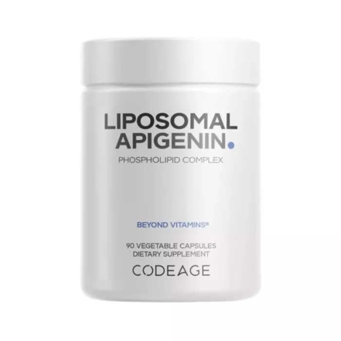 Codeage Liposomal Apigenin 50 Mg , Flavonoid Natural Pentru Sustinerea Relaxarii, Somnului Si Sanatatii Celulare, 90 Cps