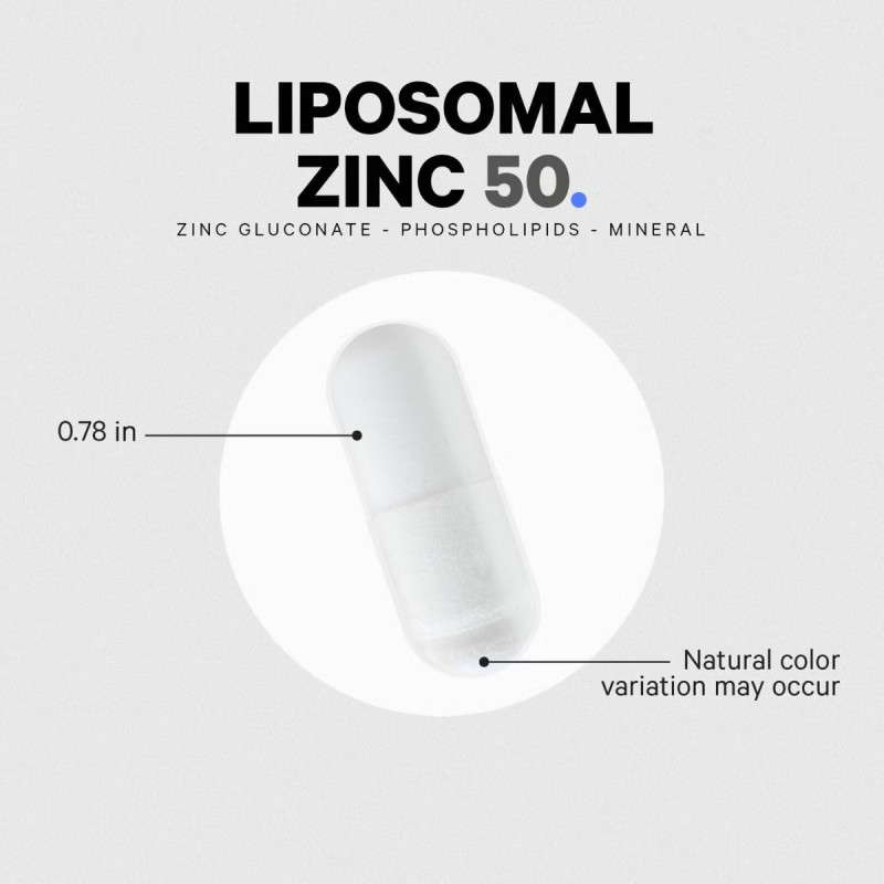 Codeage Liposomal Zinc 50+, Zinc Lipozomal 50+ Complex De Fosfolipide, 100 Cps