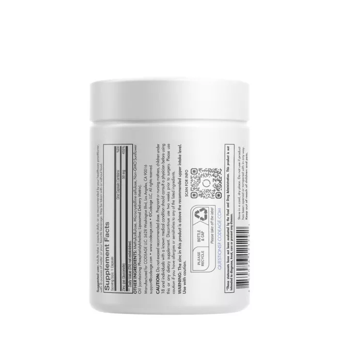 Codeage Liposomal Zinc 50+, Zinc Lipozomal 50+ Complex De Fosfolipide, 100 Cps Codeage Liposomal Zinc 50+, Zinc Lipozomal 50+ Complex De Fosfolipide, 100 Cps
