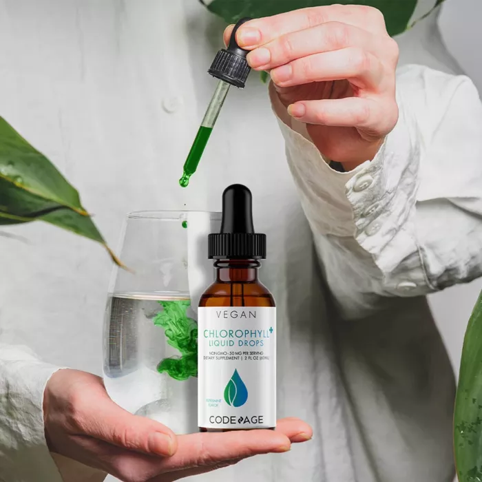 Codeage Chlorophyll Liquid Drops, Clorofila Lichida Cu Aroma De Menta, 60 Ml Codeage Chlorophyll Liquid Drops, Clorofila Lichida Cu Aroma De Menta, 60 Ml