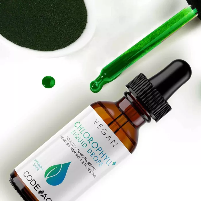 Codeage Chlorophyll Liquid Drops, Clorofila Lichida Cu Aroma De Menta, 60 Ml Codeage Chlorophyll Liquid Drops, Clorofila Lichida Cu Aroma De Menta, 60 Ml