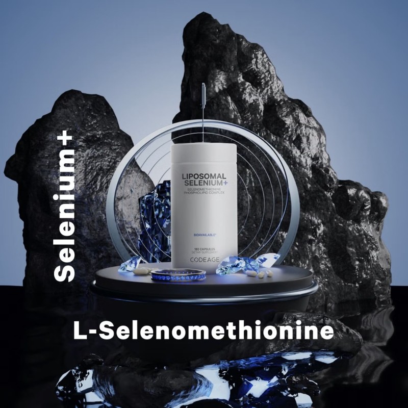Codeage Liposomal Selenium+ Selenomethionine Phospholipid Complex, Seleniu Lipozomal Complex Cu Fosfolipide Din Selenomentionina, 180 Cps