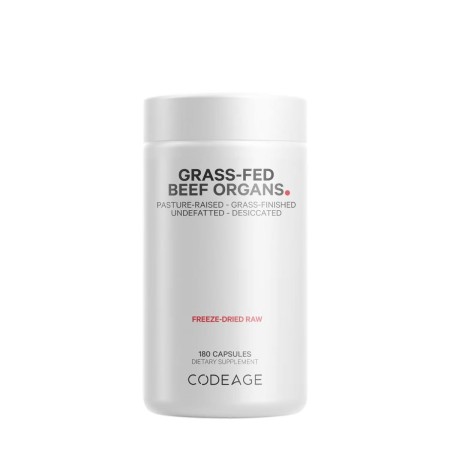 Codeage Grass-fed Beef Organs, Supliment Premium Cu Organe De Vite Hranite Cu Iarba, 180 Cps