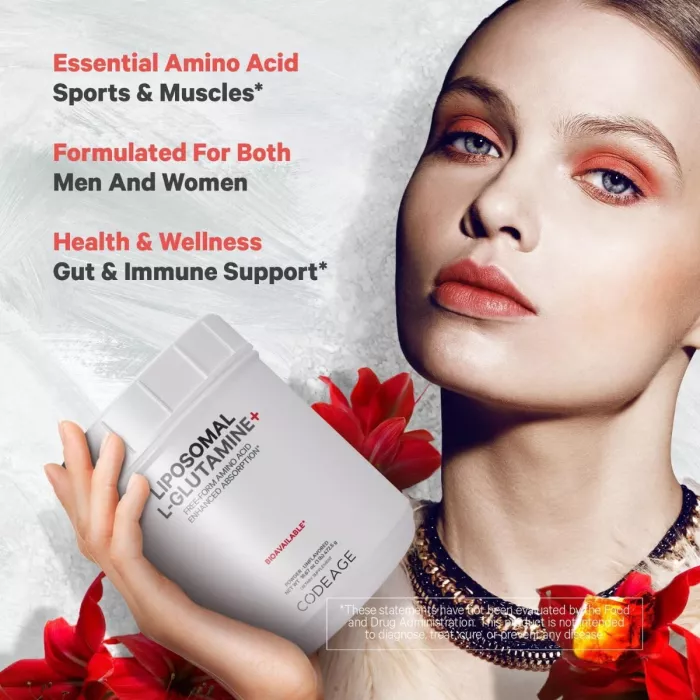 Codeage Liposomal L-glutamine Powder, L-glutamina Lipozomala Pentru Sustinerea Sanatatii Musculare Si Digestive, Fara Aroma, 472.5 G Codeage Liposomal L-glutamine Powder, L-glutamina Lipozomala Pentru Sustinerea Sanatatii Musculare Si Digestive, Fara Aroma, 472.5 G