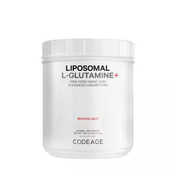 Codeage Liposomal L-glutamine Powder, L-glutamina Lipozomala Pentru Sustinerea Sanatatii Musculare Si Digestive, Fara Aroma, 472.5 G