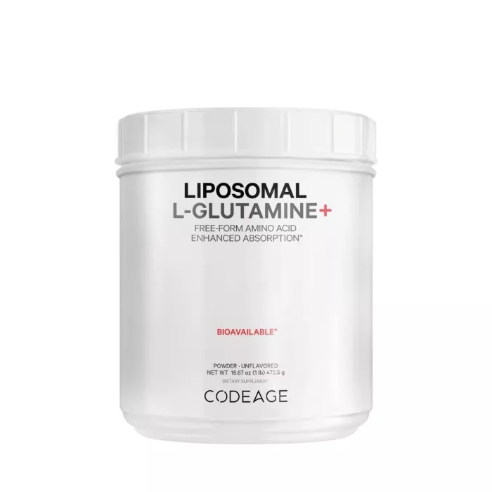 Codeage Liposomal L-glutamine Powder, L-glutamina Lipozomala Pentru Sustinerea Sanatatii Musculare Si Digestive, Fara Aroma, 472.5 G Codeage Liposomal L-glutamine Powder, L-glutamina Lipozomala Pentru Sustinerea Sanatatii Musculare Si Digestive, Fara Aroma, 472.5 G