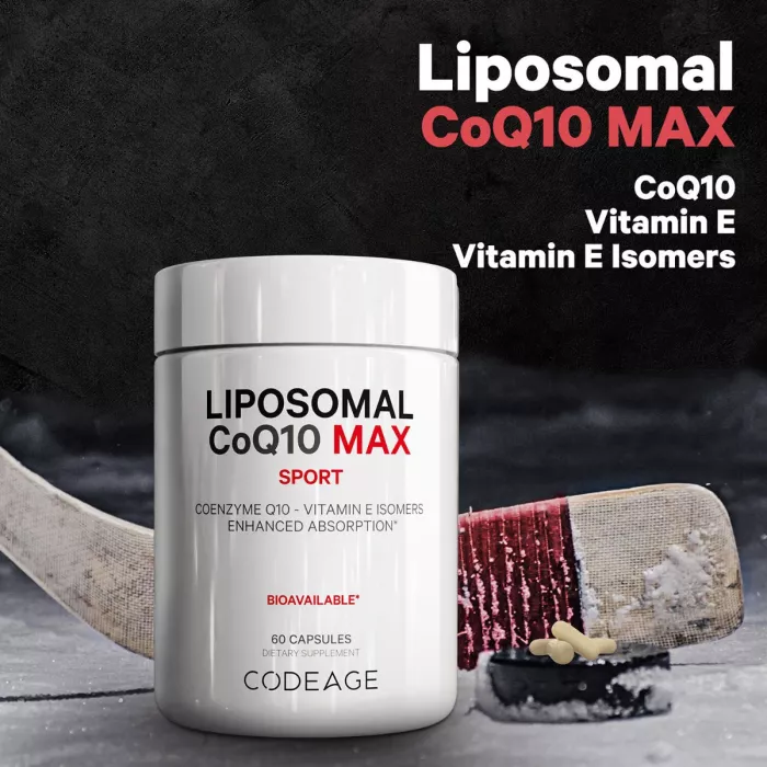 Codeage Liposomal Coq10 Max, Coenzima Q-10 Lipozomala, 60 Cps Codeage Liposomal Coq10 Max, Coenzima Q-10 Lipozomala, 60 Cps