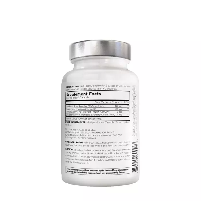 Codeage Amen Eyes Lutein Zeaxanthin And Black Pepper, Formula Pentru Sanatatea Ochilor, 90 Cps