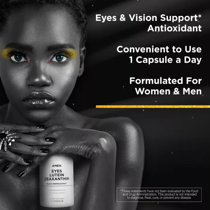 Codeage Amen Eyes Lutein Zeaxanthin And Black Pepper, Formula Pentru Sanatatea Ochilor, 90 Cps