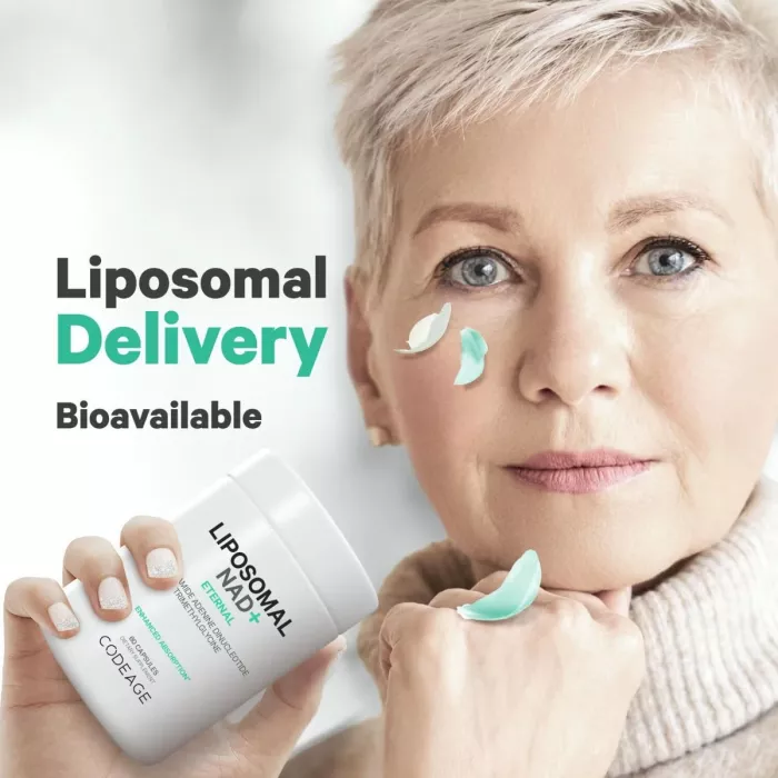 Codeage Liposomal Nad+ Eternal, Nicotinamide Adenine Dinucleotide, Nad+ Liposomal Cu Betaina Tmg, 60 Cps Codeage Liposomal Nad+ Eternal, Nicotinamide Adenine Dinucleotide, Nad+ Liposomal Cu Betaina Tmg, 60 Cps