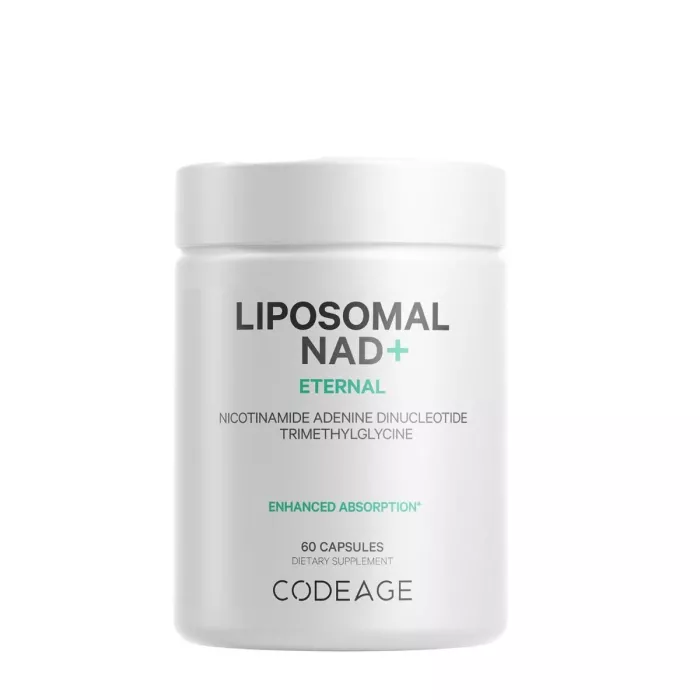 Codeage Liposomal Nad+ Eternal, Nicotinamide Adenine Dinucleotide, Nad+ Liposomal Cu Betaina Tmg, 60 Cps Codeage Liposomal Nad+ Eternal, Nicotinamide Adenine Dinucleotide, Nad+ Liposomal Cu Betaina Tmg, 60 Cps