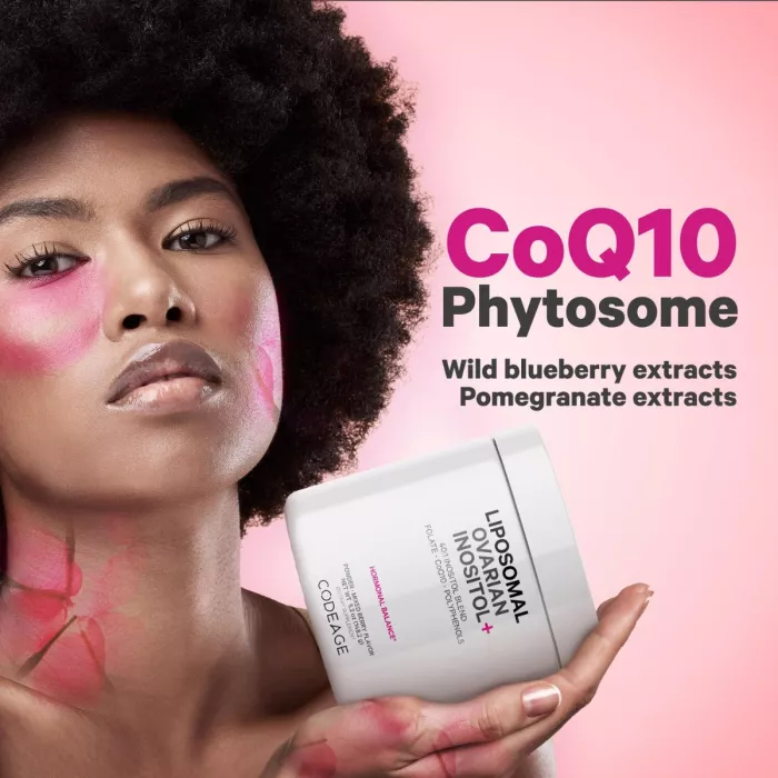 Codeage Liposomal Ovarian Inositol+ - Mixed Berry , Myo-inozitol Ovarian Cu Coenzima Q10 Cu Aroma De Fructe De Padure, 148.2 G Codeage Liposomal Ovarian Inositol+ - Mixed Berry , Myo-inozitol Ovarian Cu Coenzima Q10 Cu Aroma De Fructe De Padure, 148.2 G