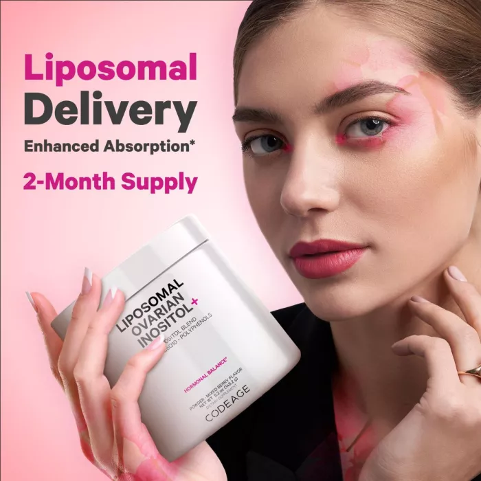 Codeage Liposomal Ovarian Inositol+ - Mixed Berry , Myo-inozitol Ovarian Cu Coenzima Q10 Cu Aroma De Fructe De Padure, 148.2 G Codeage Liposomal Ovarian Inositol+ - Mixed Berry , Myo-inozitol Ovarian Cu Coenzima Q10 Cu Aroma De Fructe De Padure, 148.2 G