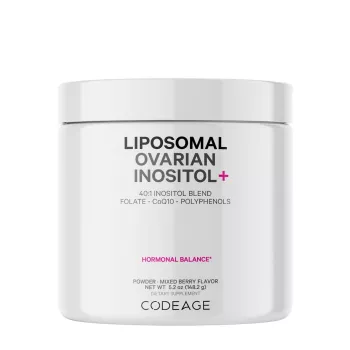Codeage Liposomal Ovarian Inositol+ - Mixed Berry , Myo-inozitol Ovarian Cu Coenzima Q10 Cu Aroma De Fructe De Padure, 148.2 G