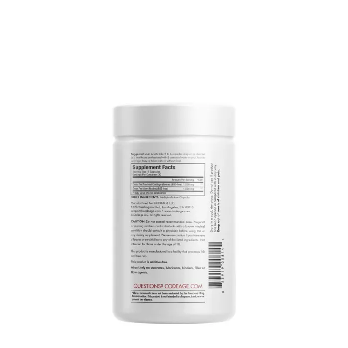 Codeage Grass-fed Beef Cartilage, Formula Pentru Sanatatea Articulatiilor Si Mobilitate, 180 Cps