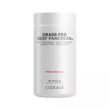 Codeage Grass-fed Beef Pancreas, Formula Premium Pentru Sustinerea Pancreasului, 180 Cps