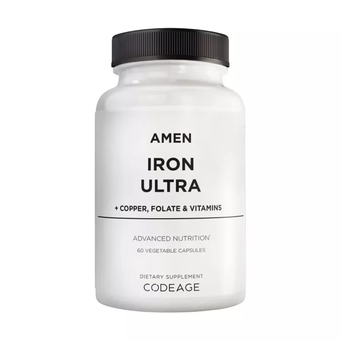Codeage Amen Iron Ultra, Formula Cu Fier Si Vitamine, 60 Cps