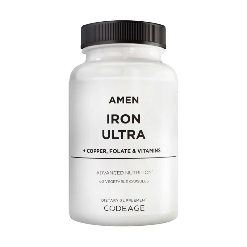 Codeage Amen Iron Ultra, Formula Cu Fier Si Vitamine, 60 Cps