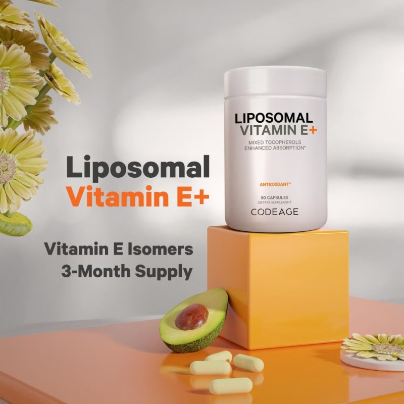 Codeage Liposomal Vitamin E, Vitamina E Liposomala, 90 Cps