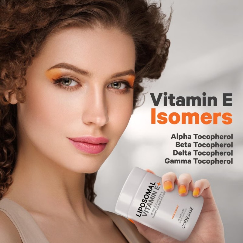 Codeage Liposomal Vitamin E, Vitamina E Liposomala, 90 Cps