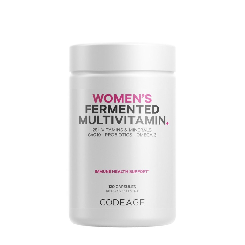 Codeage Women’s Fermented Multivitamin, Multivitamine Fermentate Pentru Femei Cu Coq10, Probiotice, Omega 3, 120 Cps