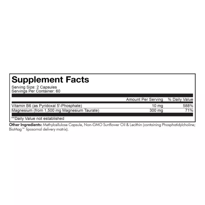 Codeage Liposomal Magnesium Taurate+, Magneziu Taurat Cu Tehnologie Liposomala Pentru Sanatatea Inimii Si Sistemului Nervos, 120 Cps Codeage Liposomal Magnesium Taurate+, Magneziu Taurat Cu Tehnologie Liposomala Pentru Sanatatea Inimii Si Sistemului Nervos, 120 Cps