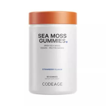 Codeage Sea Moss Gummies, Formula Cu Sea Moss Pentru Imunitate, Energie Si Vitalitate Cu Aroma De Capsuni, 60 Jeleuri