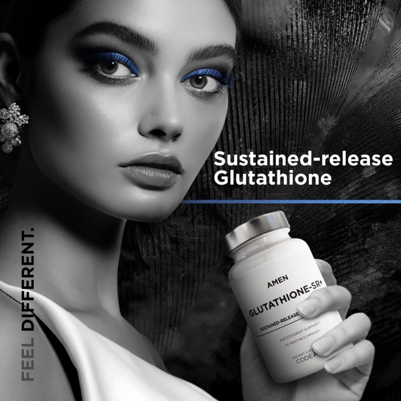 Codeage Amen Glutathione Sustained Release, Glutation 250 Mg Cu Eliberare Prelungita, 60 Cps