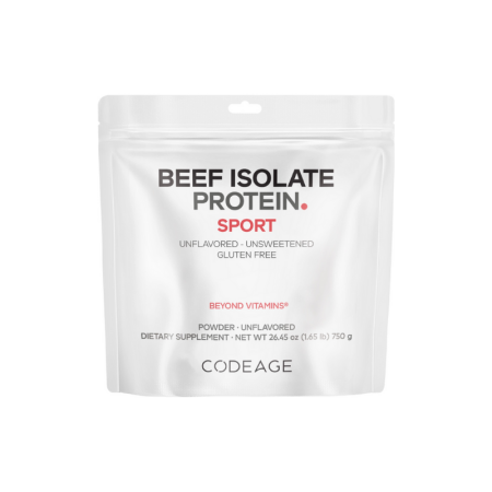 Codeage Beef Isolate Protein, Proteina Izolata Din Vita, Fara Aroma, 750 G