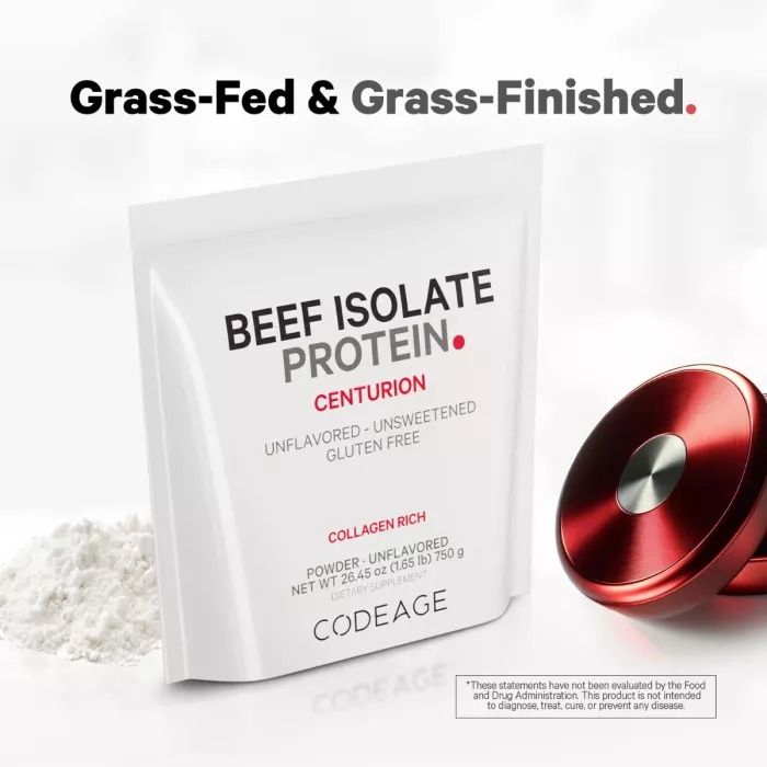 Codeage Beef Isolate Protein, Proteina Izolata Din Vita, Fara Aroma, 750 G Codeage Beef Isolate Protein, Proteina Izolata Din Vita, Fara Aroma, 750 G