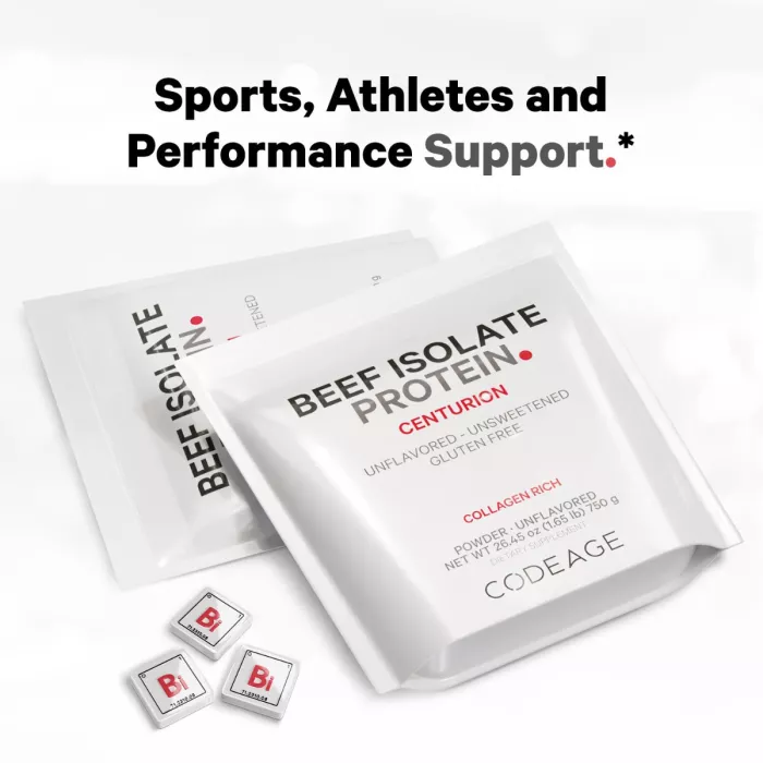 Codeage Beef Isolate Protein, Proteina Izolata Din Vita, Fara Aroma, 750 G Codeage Beef Isolate Protein, Proteina Izolata Din Vita, Fara Aroma, 750 G