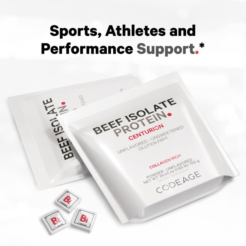 Codeage Beef Isolate Protein, Proteina Izolata Din Vita, Fara Aroma, 750 G