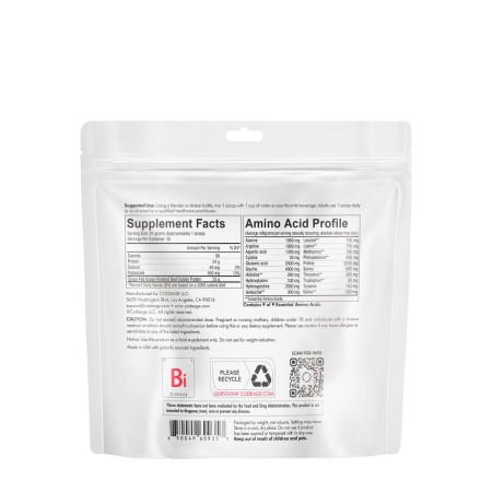 Codeage Beef Isolate Protein, Proteina Izolata Din Vita, Fara Aroma, 750 G