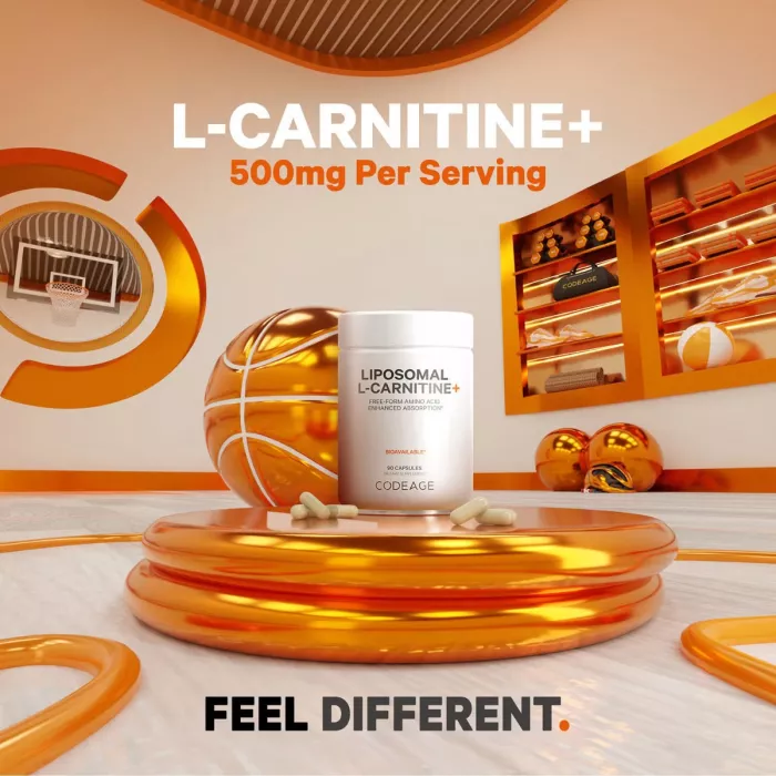 Codeage Liposomal L-carnitine+ , L-carnitina Lipozomala Pentru Energie Celulara Si Suport Metabolic, 90 Cps Codeage Liposomal L-carnitine+ , L-carnitina Lipozomala Pentru Energie Celulara Si Suport Metabolic, 90 Cps