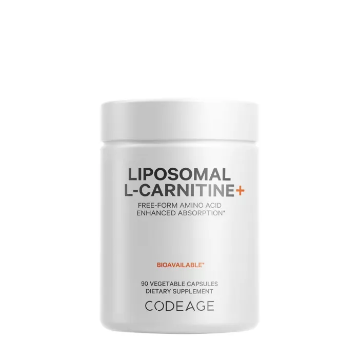 Codeage Liposomal L-carnitine+ , L-carnitina Lipozomala Pentru Energie Celulara Si Suport Metabolic, 90 Cps Codeage Liposomal L-carnitine+ , L-carnitina Lipozomala Pentru Energie Celulara Si Suport Metabolic, 90 Cps