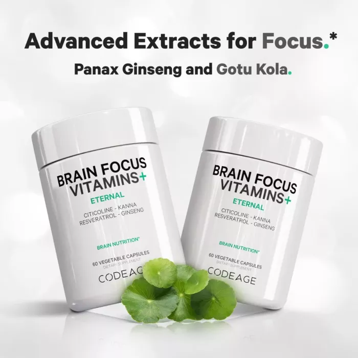 Codeage Brain Focus Multivitamin+, Suport Avansat Pentru Memorie, Concentrare Si Claritate Mentala, 60 Cps Codeage Brain Focus Multivitamin+, Suport Avansat Pentru Memorie, Concentrare Si Claritate Mentala, 60 Cps